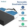 Proheal Gel Infused Foam Wheelchair Seat Cushion w/ Coccyx Cutout -20" x 18" x3” PH-74014CX